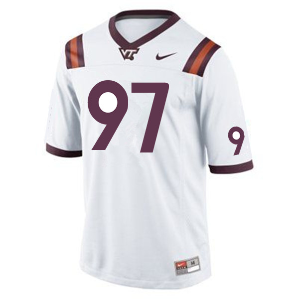 Men #97 Oscar Shadley Virginia Tech Hokies College Football Jerseys Sale-Maroon